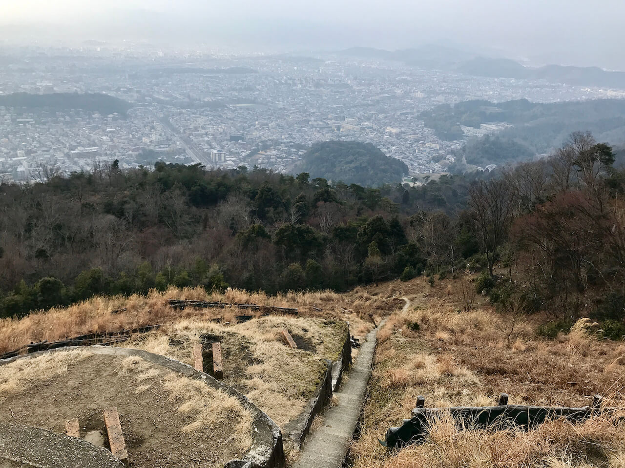 View of Mount Daimonji in Kyoto