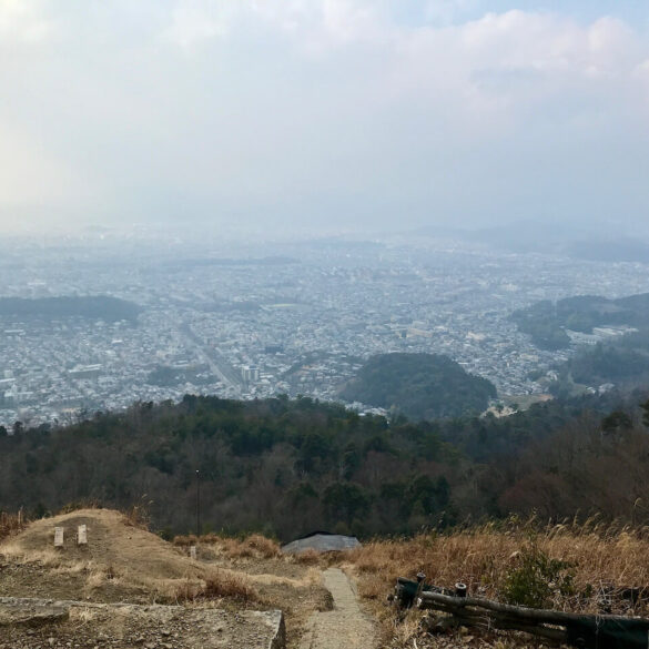 View of Mount Daimonji in Kyoto