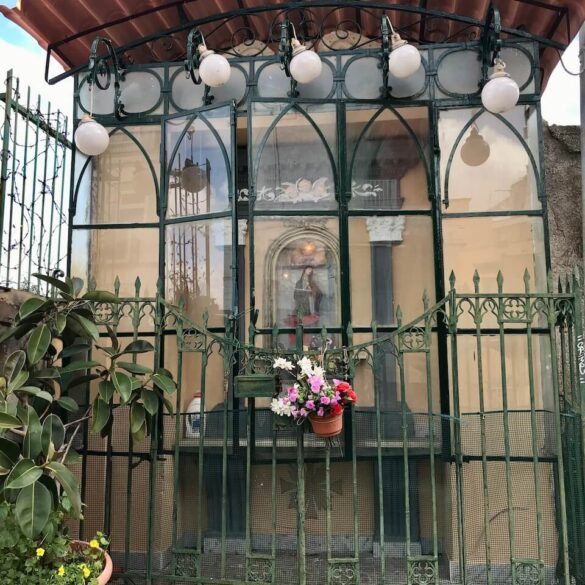 Altar on the roadside in Naples, Italy