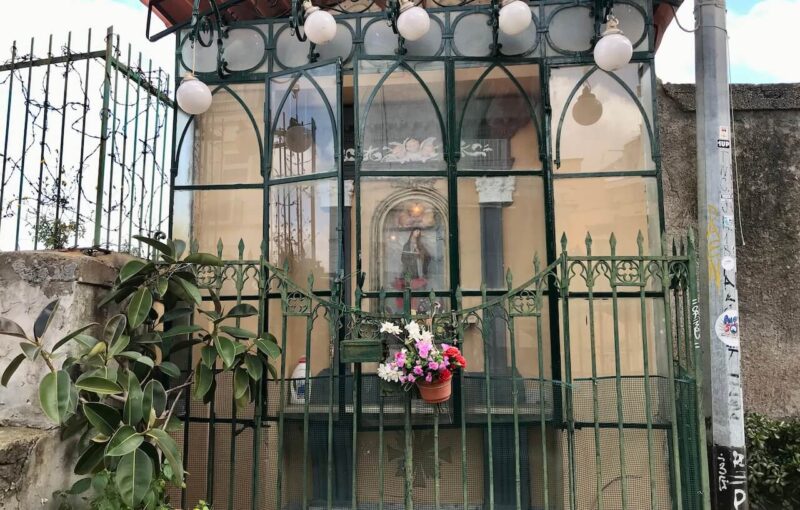 Altar on the roadside in Naples, Italy